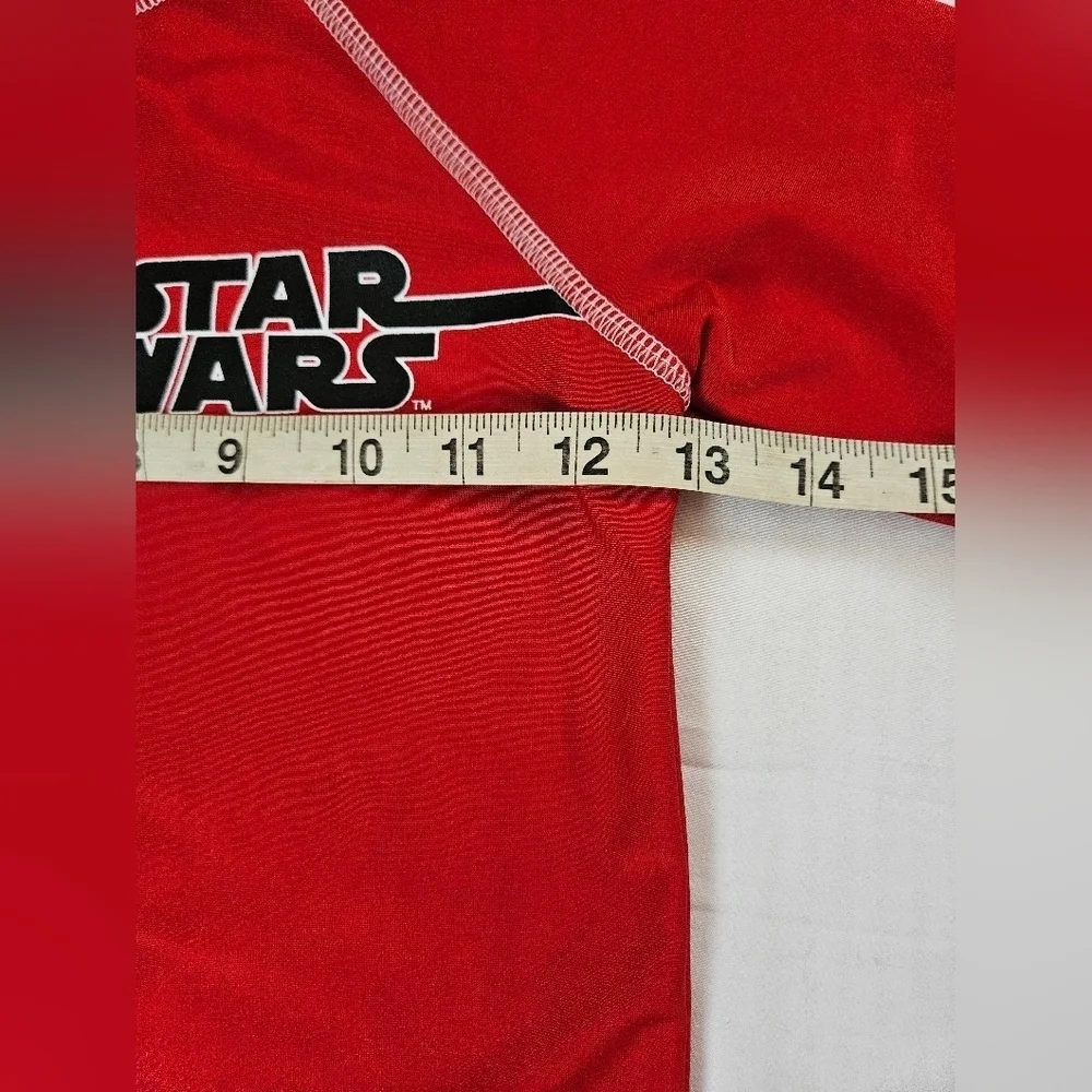 Star Wars Boys Red Short Sleeve Swimsuit Shirt Size Small